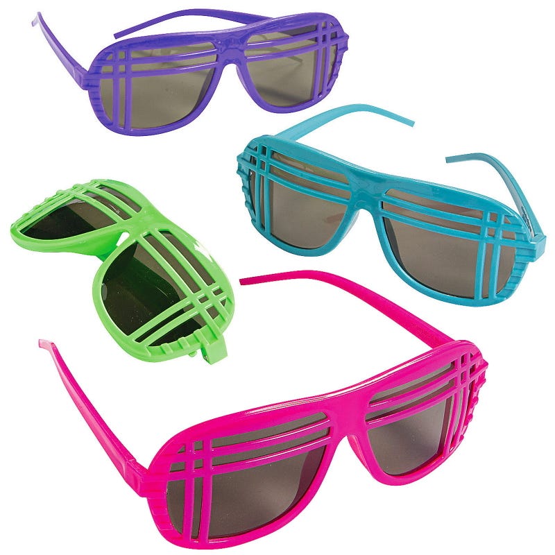 80's Neon Glasses (Pack of 12)