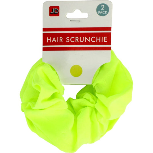 Neon Yellow Hair Scrunchies (Pack of 2)