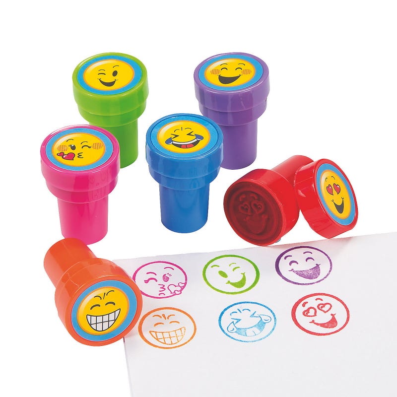 Emoji Smiley Face Stamp Set (Pack of 6)