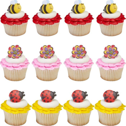 Spring Has Blossomed Cupcake Rings (Pack of 12)