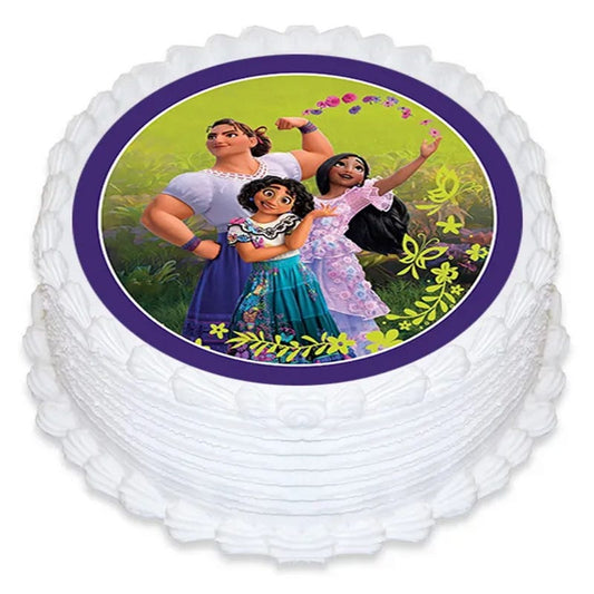 Disney Encanto Round Edible Icing Cake Decoration