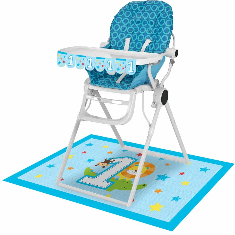 One is Fun Boy High Chair Decoration Kit