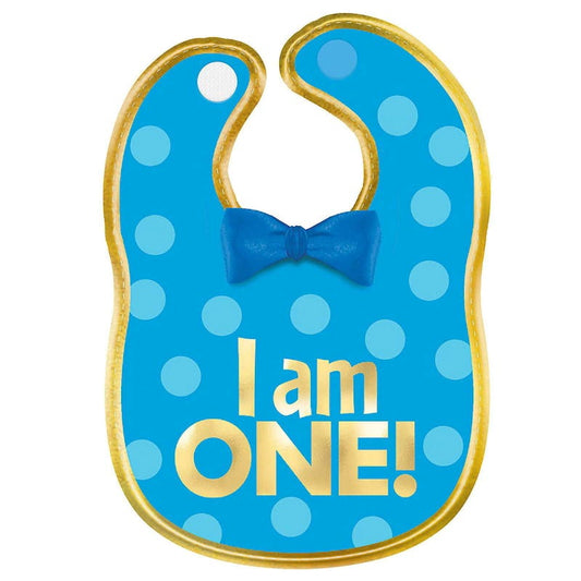 1st Birthday Boys Fabric Bib