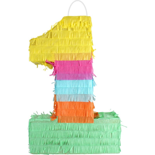 Rainbow Number 1 Pinata