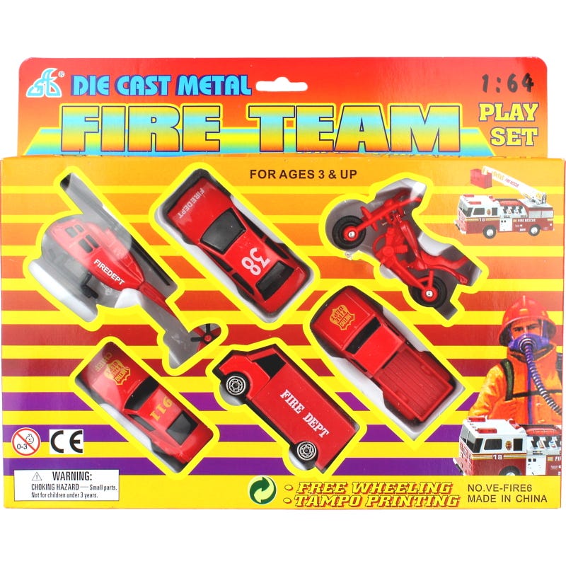 Fire Team Vehicle Playset (Pack of 6)