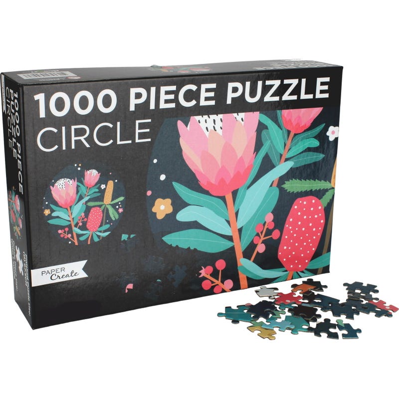 Australian Protea Circle Jigsaw Puzzle (1000 Pieces)