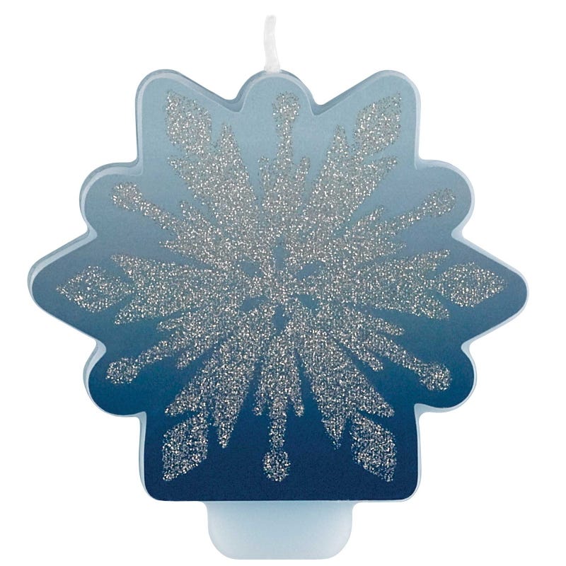 Frozen 2 Glitter Snowflake Candle