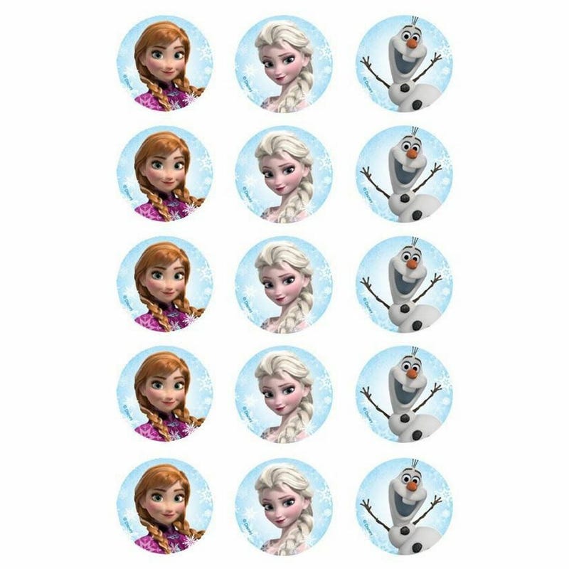 Frozen Edible Cupcake Decorations (Pack of 15)