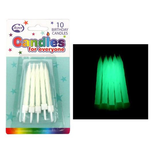 Glow in the Dark Candles (Pack of 10)