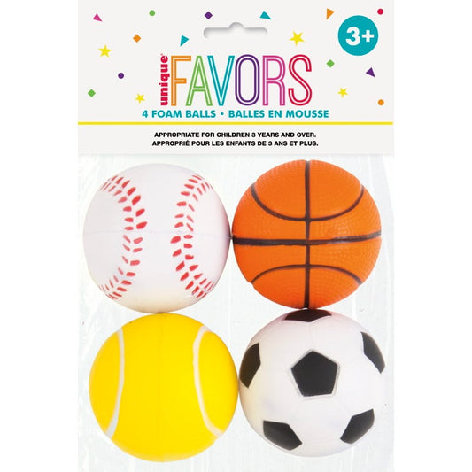 Squishy Sports Balls (Pack of 4)