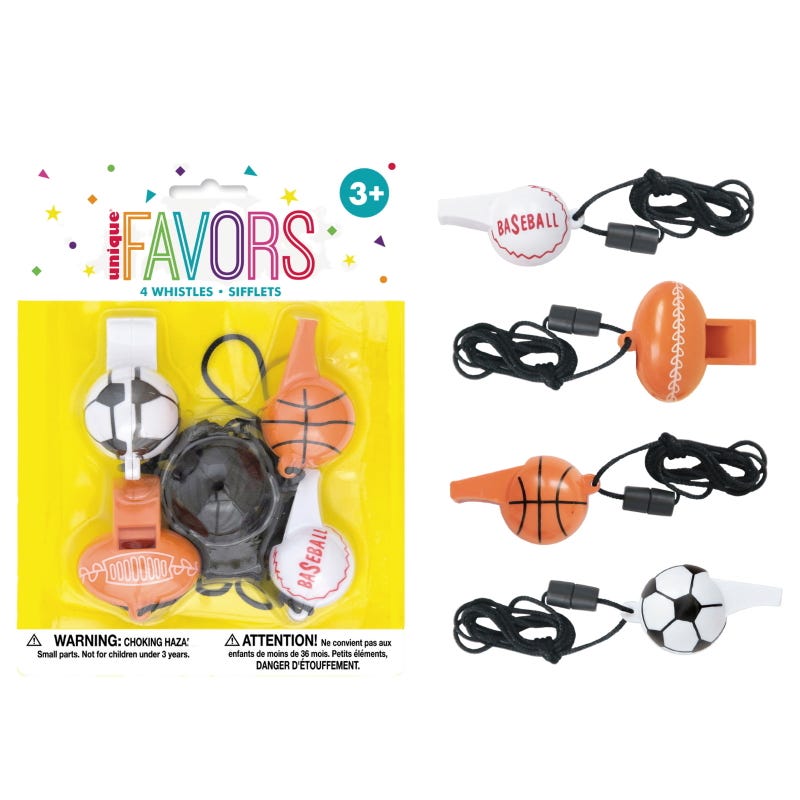 Sports Ball Whistles (Pack of 4)