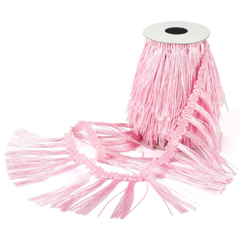 Pink Fringe Trim 3m