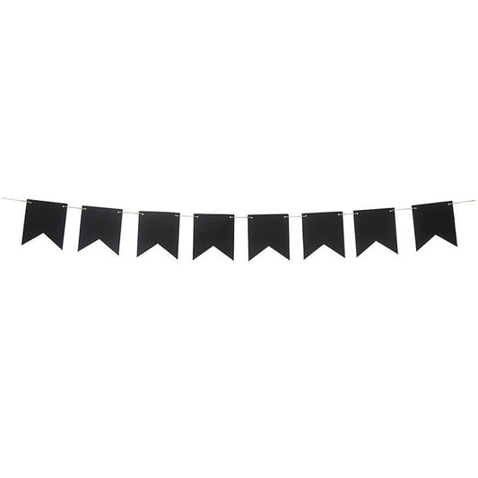 Chalkboard Paper Pennant Banner with Coloured Chalk