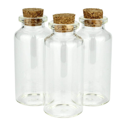 Mini Glass Bottles 22ml  (Pack of 3)