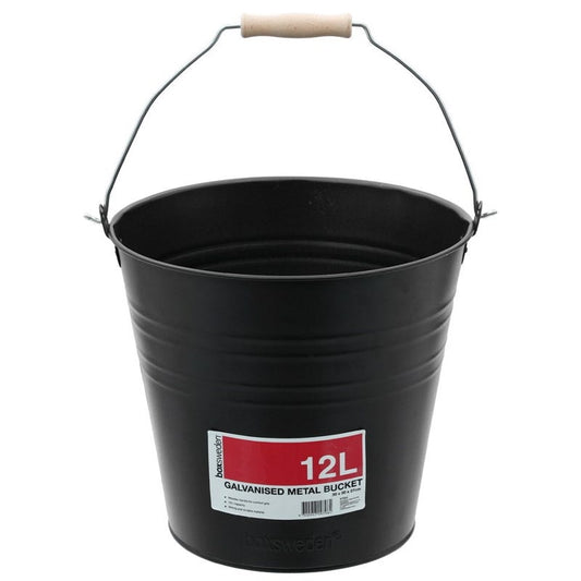 Black Metal Ice Bucket With Handle 12L