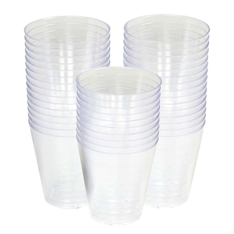 Clear Plastic Shot Glasses (Pack of 40)