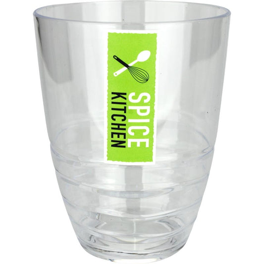 Clear Plastic Wave Tumbler Cup 400ml