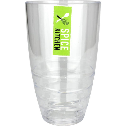 Clear Plastic Wave Tumbler Cup 650ml