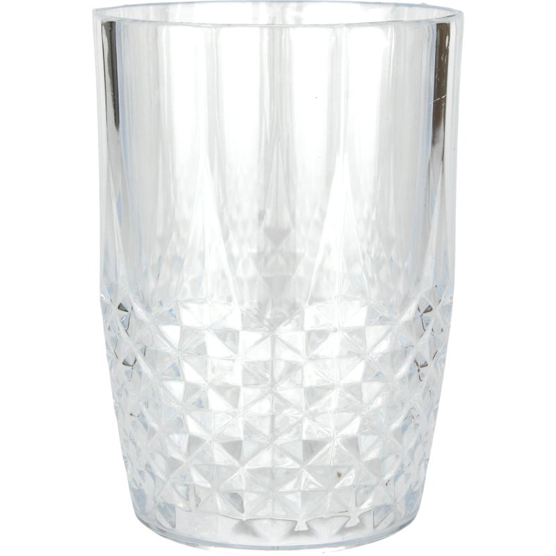 Crystal Style Deco Clear Plastic Tumbler Glass 400ml