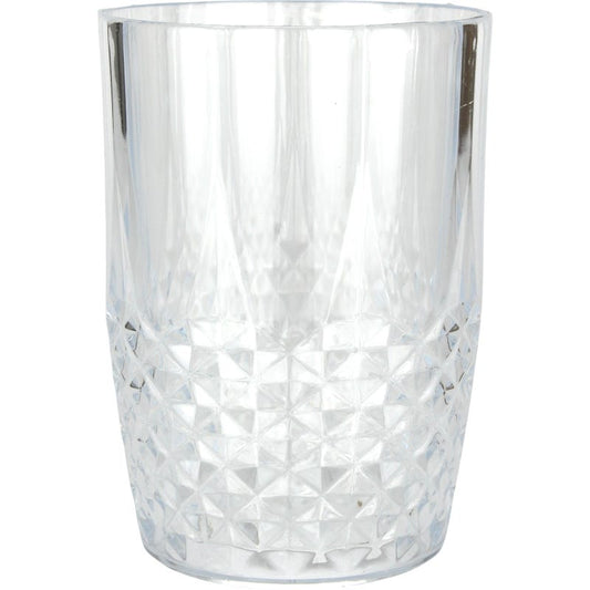 Crystal Style Deco Clear Plastic Tumbler Glass 400ml