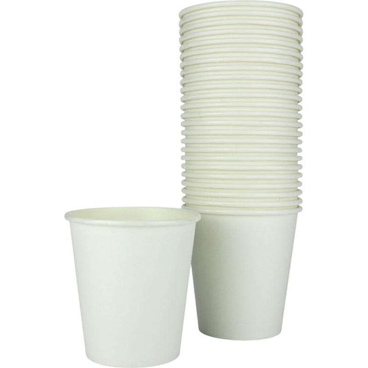 White Eco Paper Drinking Cups 200ml (Pack of 25)