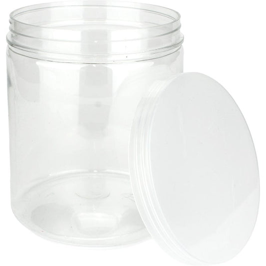 Clear Plastic Round Screw Top Jar 750ml