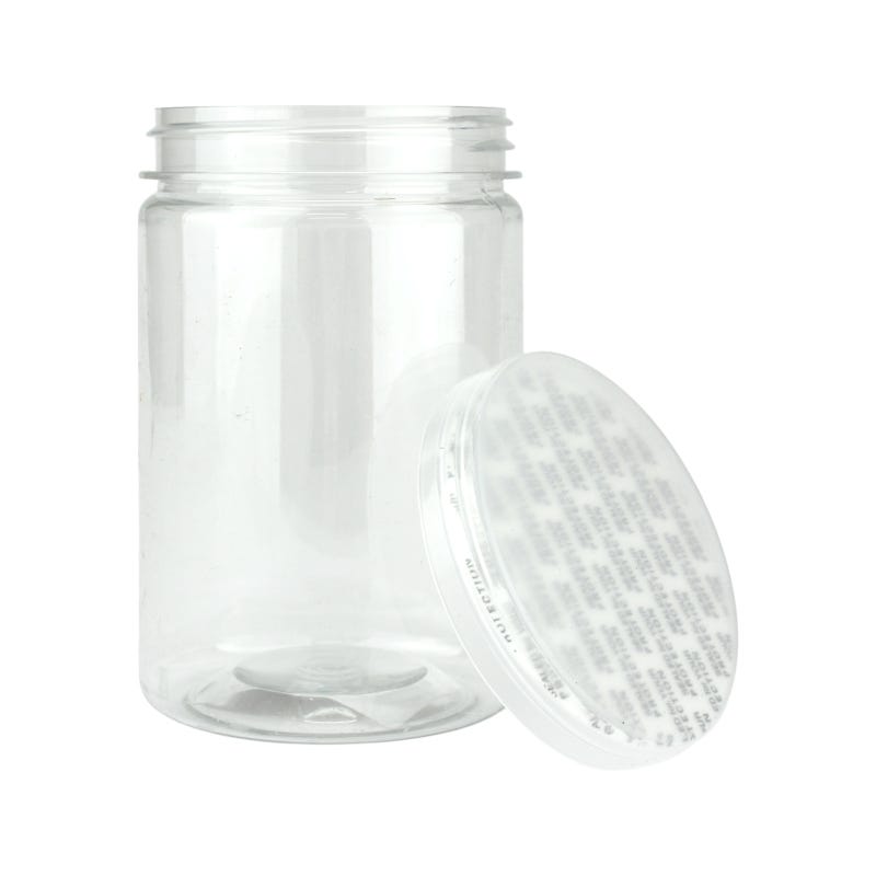 Clear Plastic Round Screw Top Jar 275ml