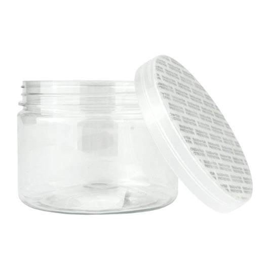 Clear Plastic Round Screw Top Jar 250ml