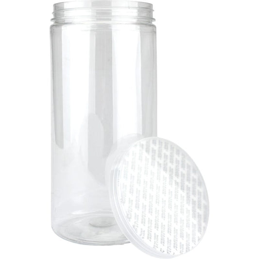 Clear Plastic Round Screw Top Jar 935ml