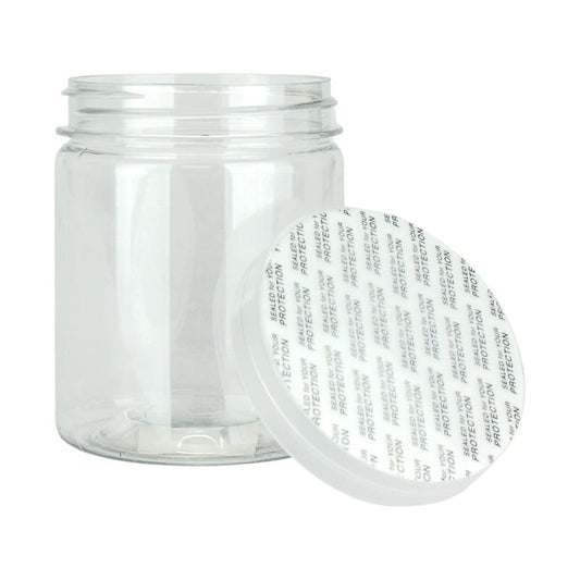 Clear Plastic Round Screw Top Jar 200ml