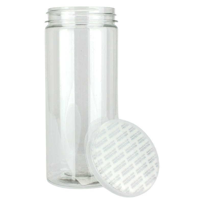 Clear Plastic Round Screw Top Jar 450ml