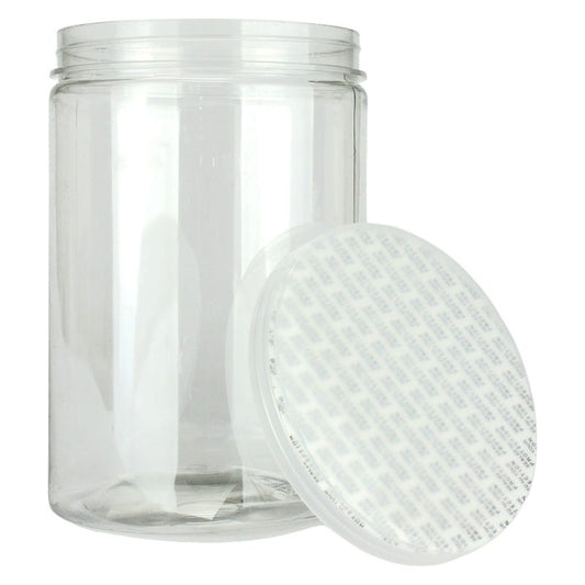 Clear Plastic Round Screw Top Jar 1000ml