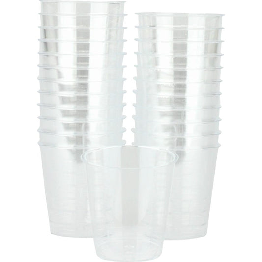 Clear Plastic Shot Glasses 30ml (Pack of 24)