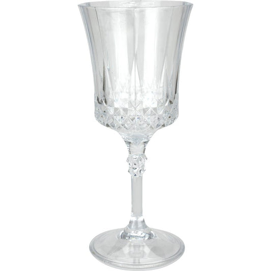 Crystal Style Deco Clear Plastic Wine Glass 310ml