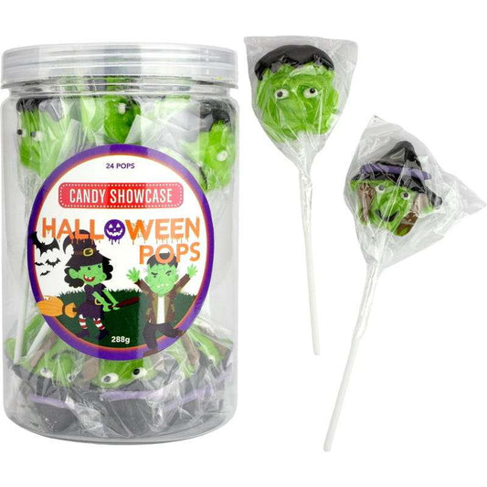 Witch & Frankenstein's Monster Lollipops (Pack of 24)