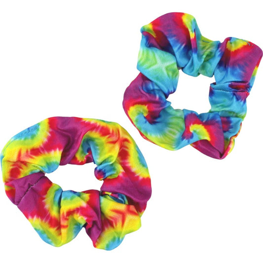 Tie Dye Rainbow Hair Scrunchies (Pack of 2)