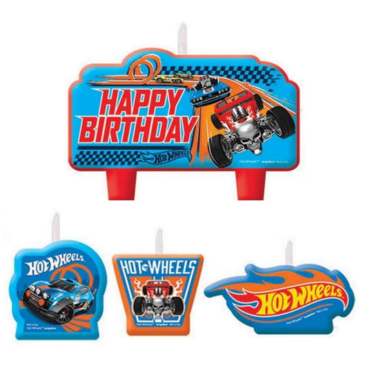 Hot Wheels Wild Racer Molded Candles (Set of 4)