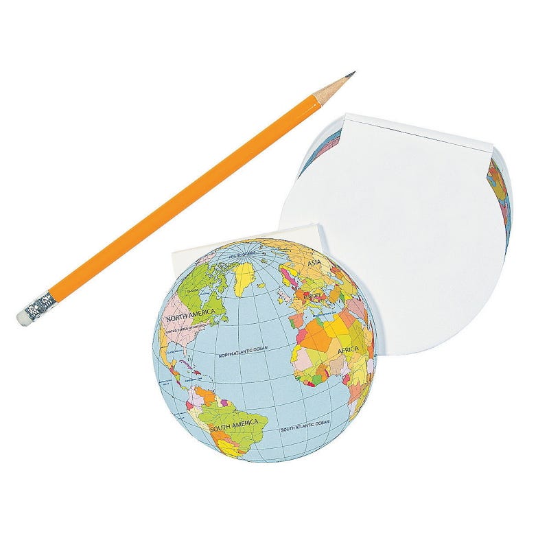 Globe Notepads (Pack of 24)