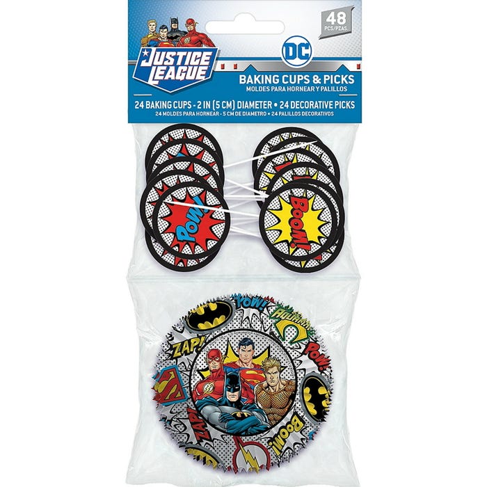 Justice League Heroes Unite Cupcake Decorating Kit (Set of 24)