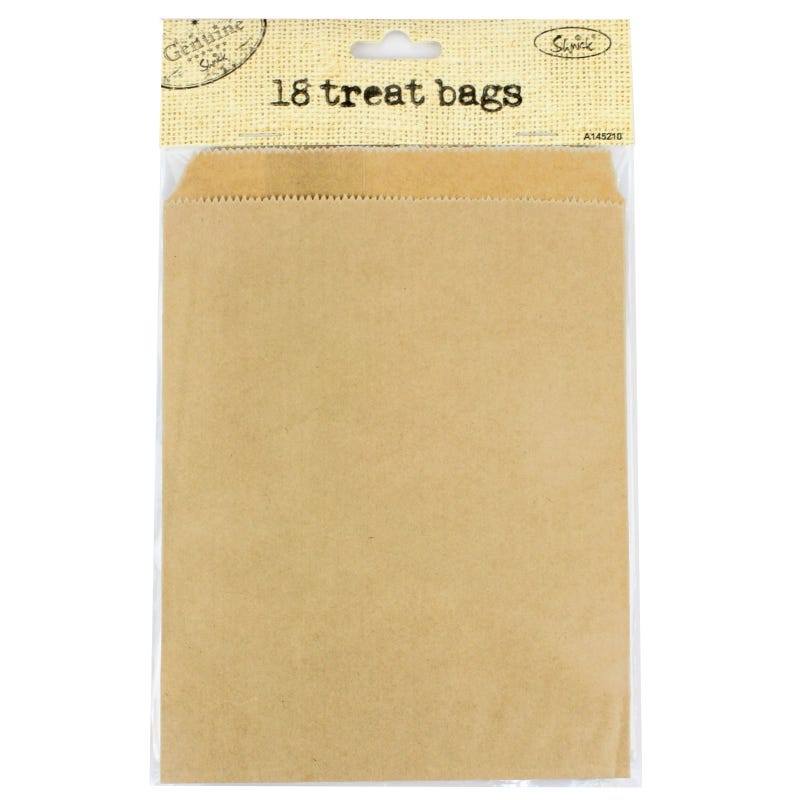 Brown Kraft Paper Lolly / Treat Bags 18cm (Pack of 18)