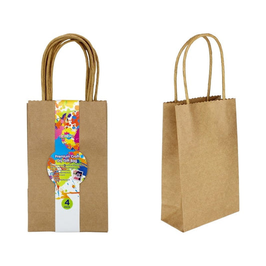 Brown Kraft Paper Gift Bags 16cm (Pack of 4)