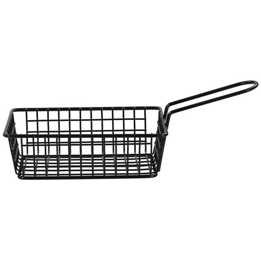 Boxsweden Black Rectangular Wire Serving Basket 25.5cm x 10cm x 9cm