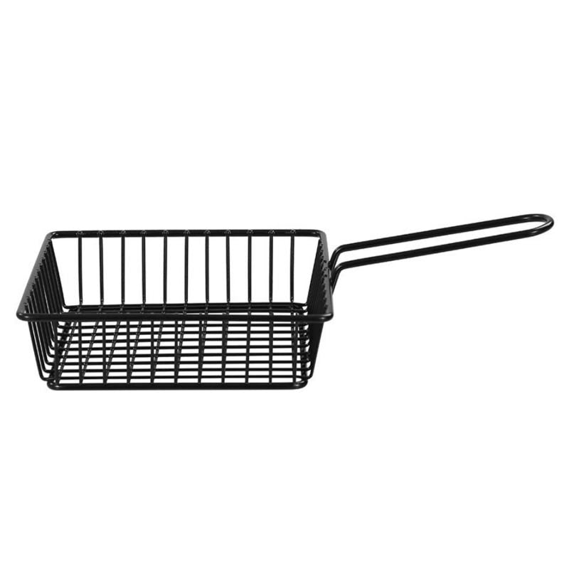 Boxsweden Square Black Wire Serving Basket 26cm x 15cm x 6cm