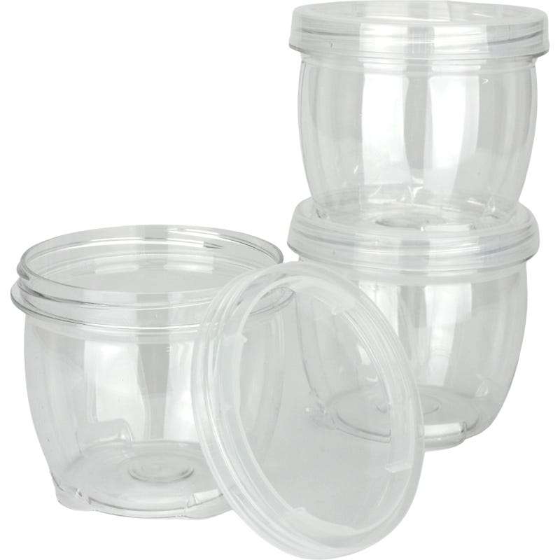 Twist Lock Stacking Containers 360ml (Pack of 3)