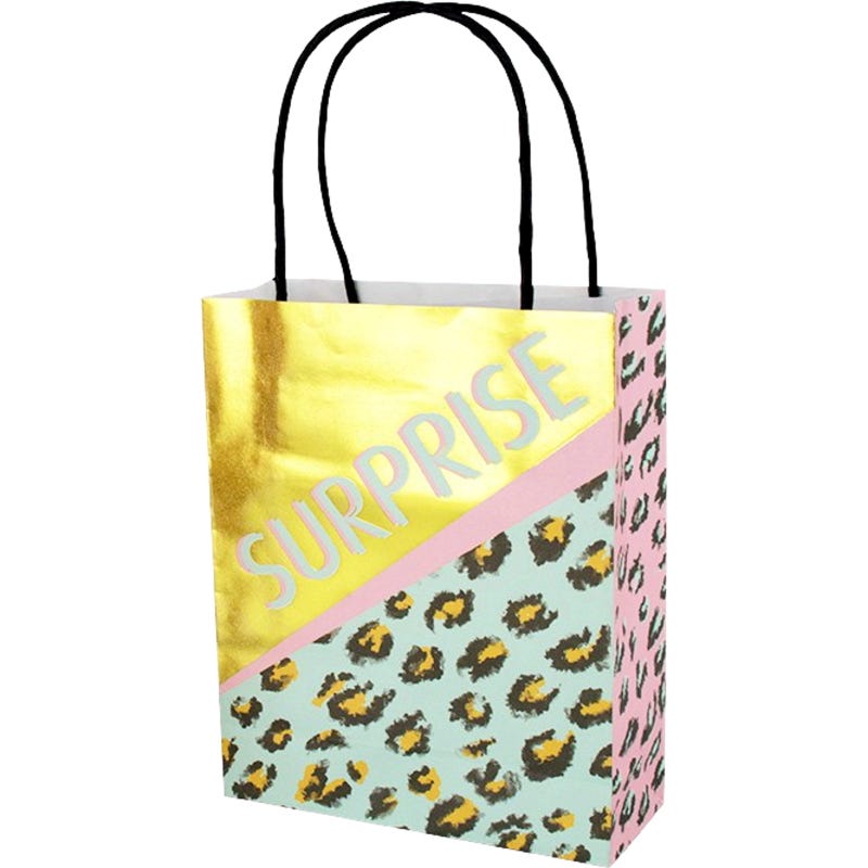 Leopard Pizazz Paper Gift Bags (Pack of 8)