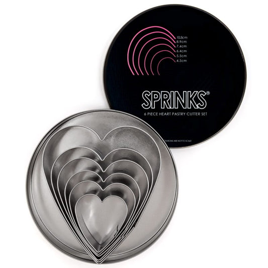 Sprinks Heart Pastry Cutter Set (6 Pieces)