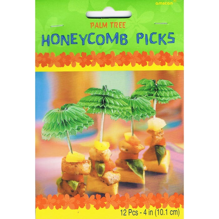 Palm Tree Honeycomb Picks (Pack of 12)