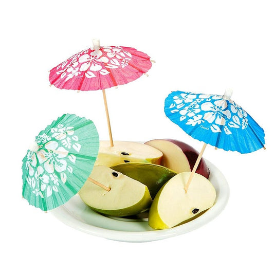 Hibiscus Cocktail Umbrella Picks (Pack of 144)