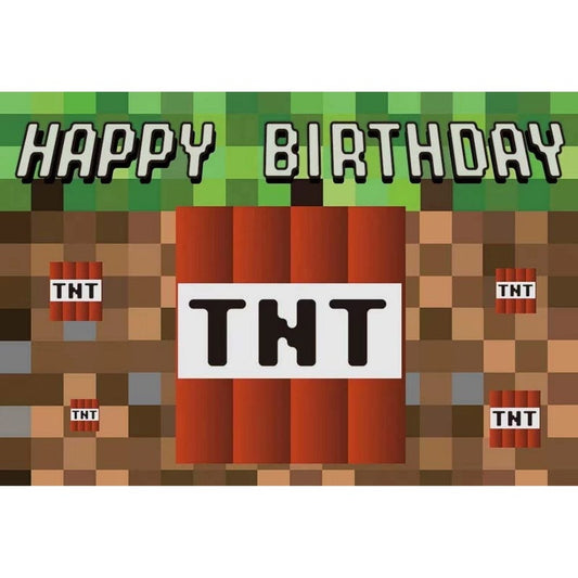 TNT Happy Birthday Fabric Backdrop