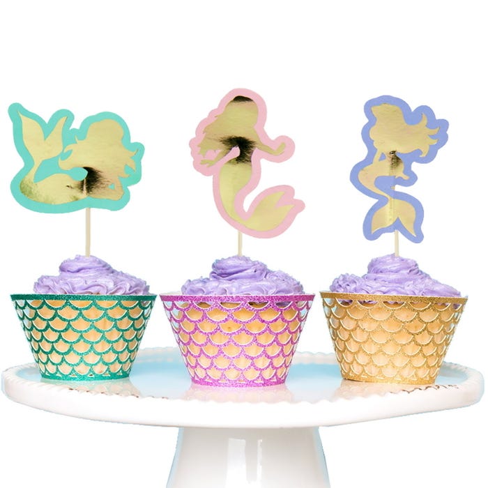 Mermaid Dream Cupcake Picks (Pack of 8)